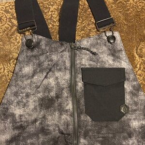 Volcom Gray and Black Snow Bibs